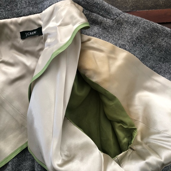 J Crew Robert Noble Scotland 100% Wool Blazer Women's Gray Rare Find Vintage - Picture 14 of 15